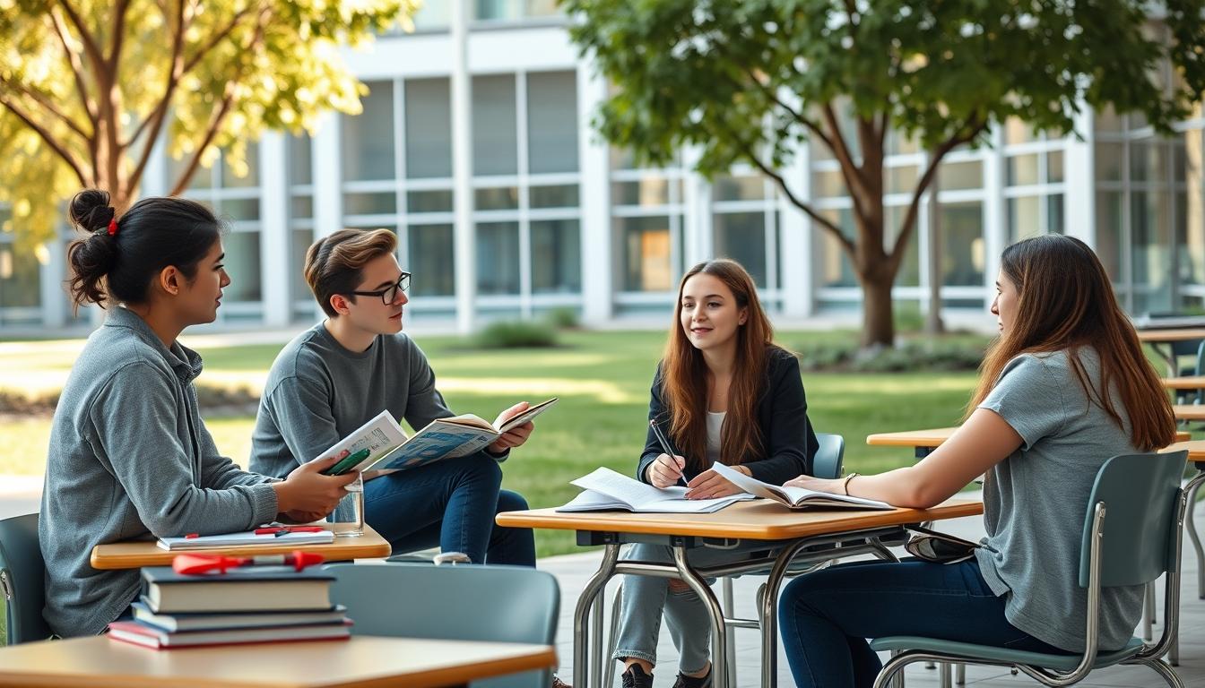 Modern university campus for students